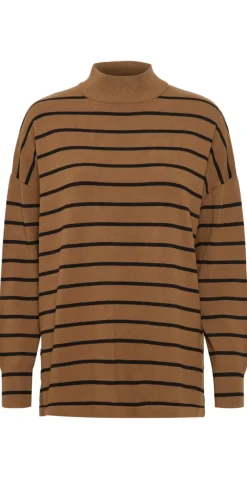 Morla loose turtleneck olive mix