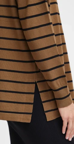 Morla loose turtleneck olive mix