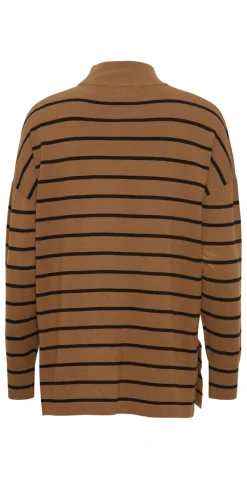 Morla loose turtleneck olive mix
