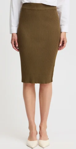 Morla pencil skirt oliven