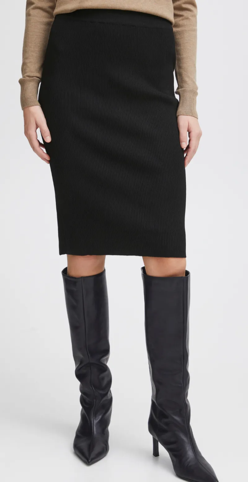 Morla pencil skirt sort