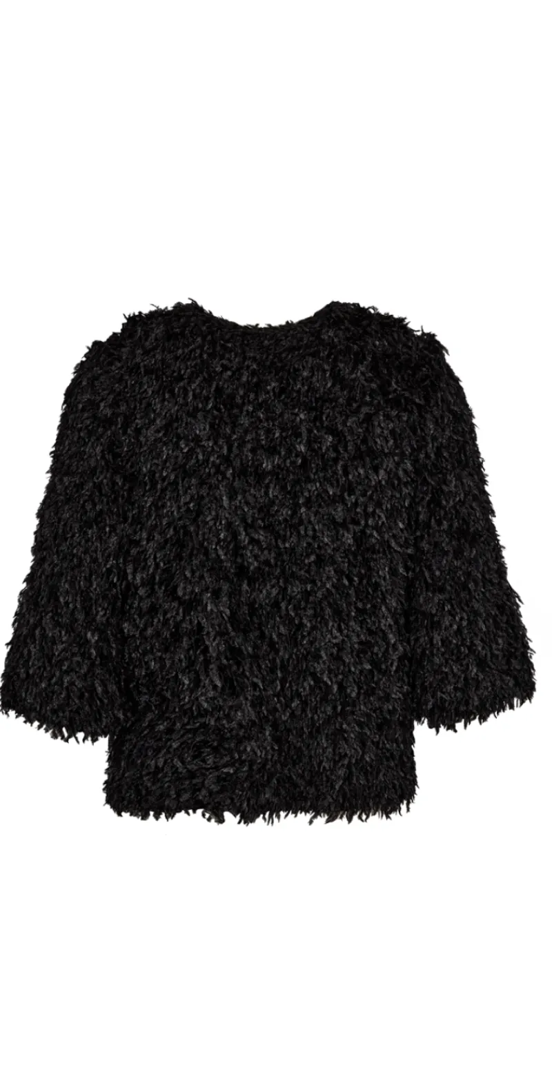 Nola bluse med frynser sort