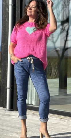 Nora buks med elastik og snørre denim LikeLondon