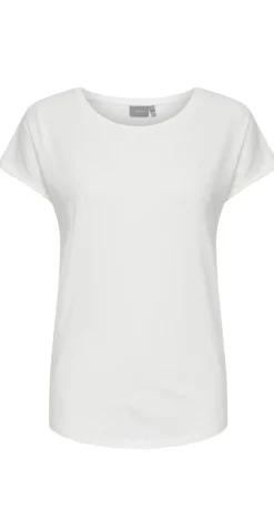 Pamila ensfarvet t-shirt offwhite
