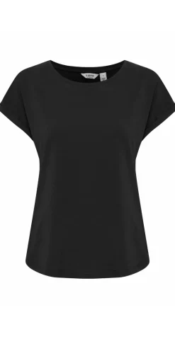 Pamila ensfarvet t-shirt sort