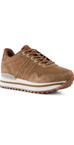 Plateau sneakers i ruskind latte