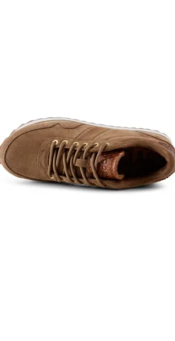 Plateau sneakers i ruskind latte