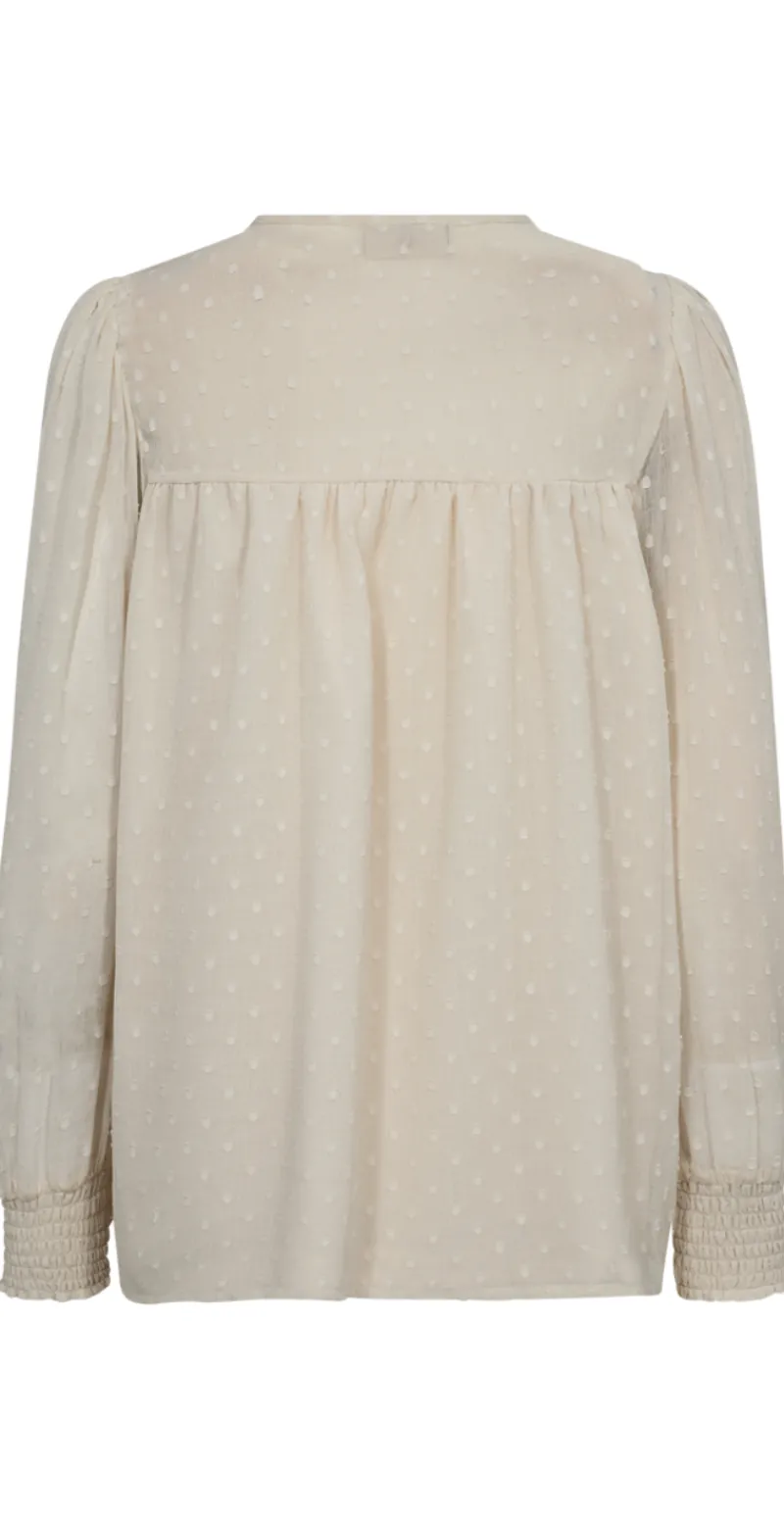 Reva bluse med flotte detaljer moonbeam
