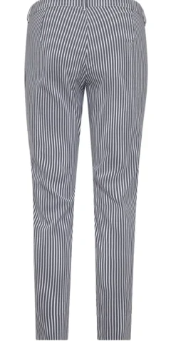 Rex bukser med striber navy w. off-white