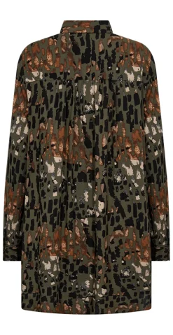 Ria tunika med print khaki