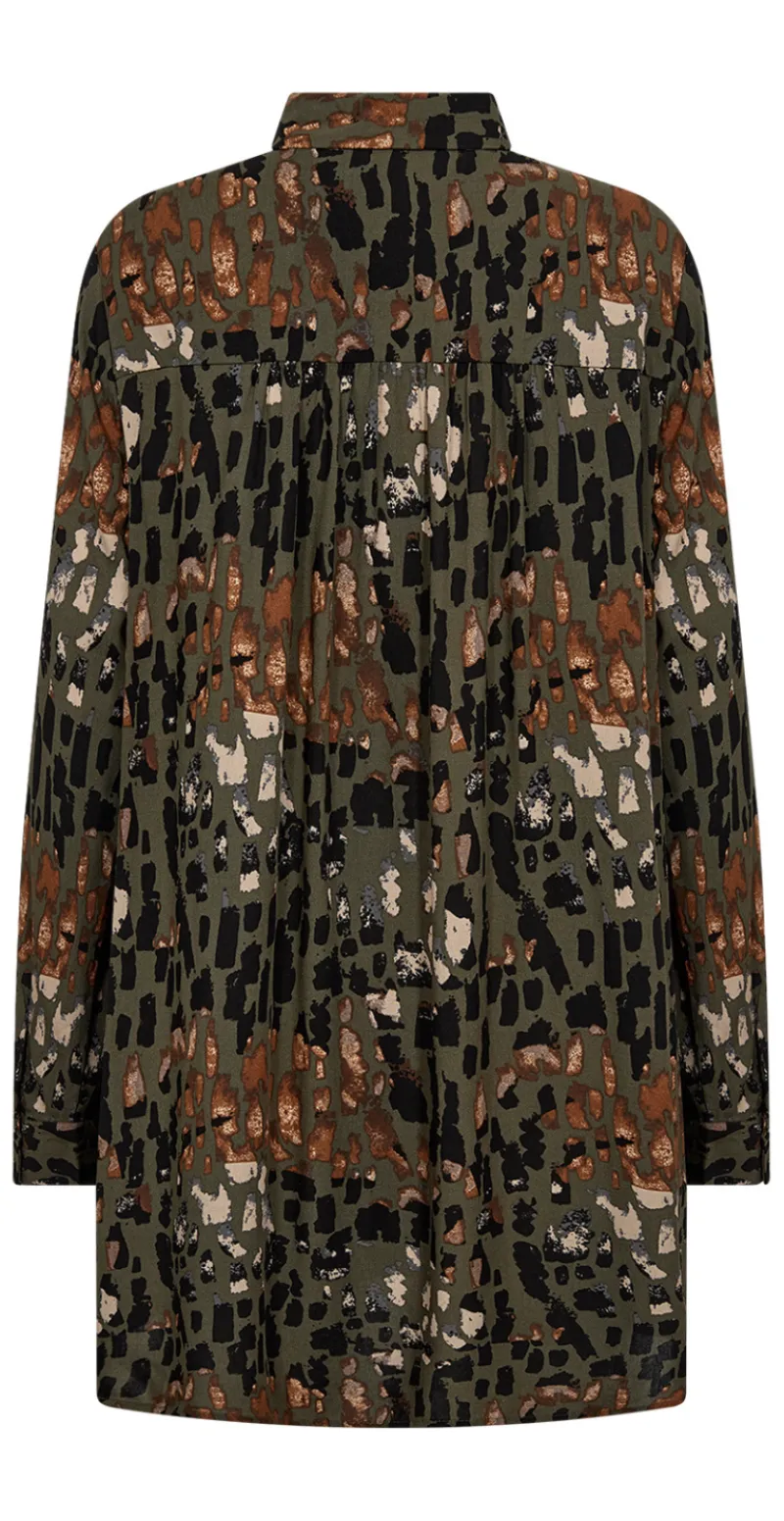 Ria tunika med print khaki