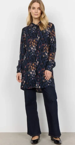 Ria tunika med print navy