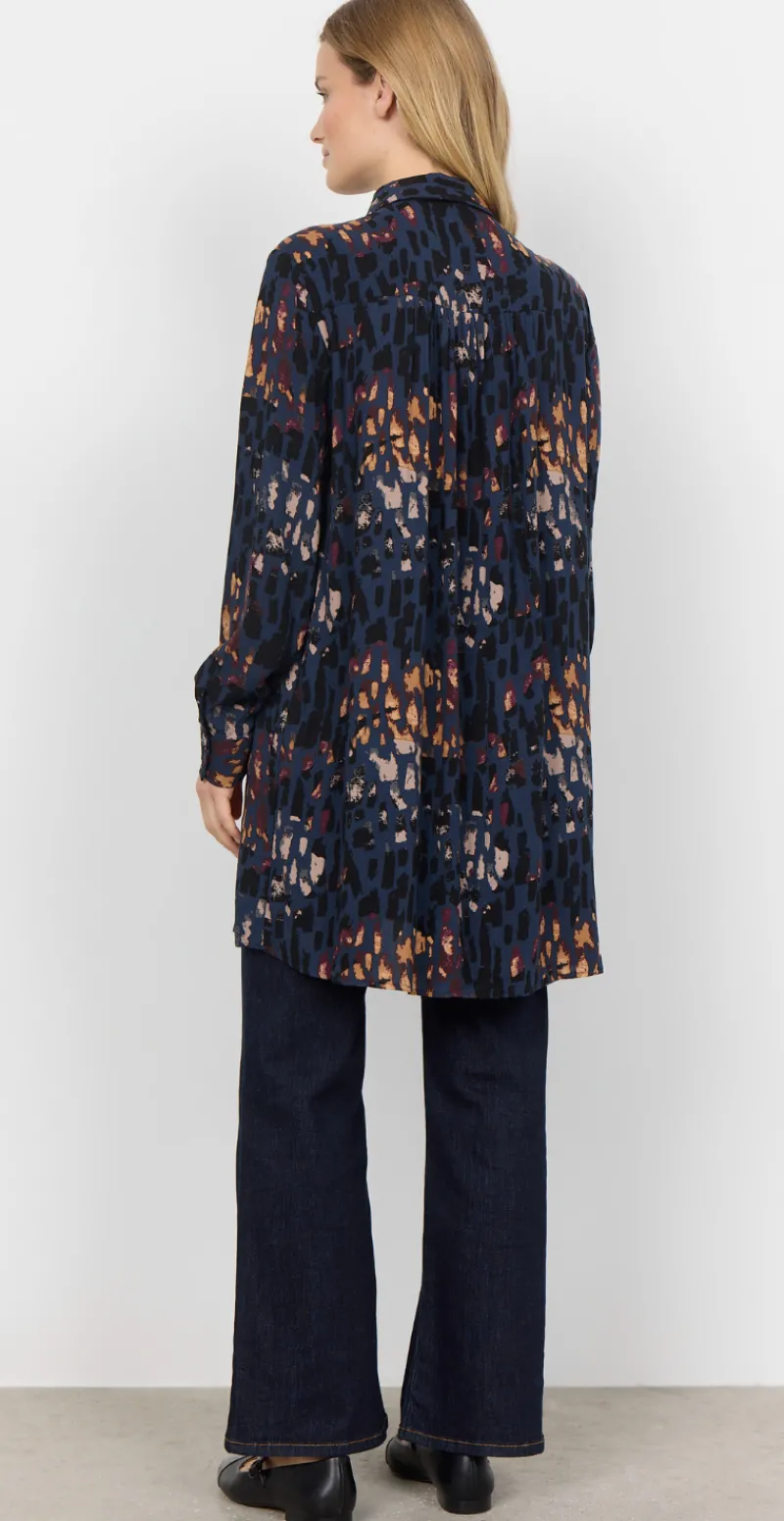 Ria tunika med print navy