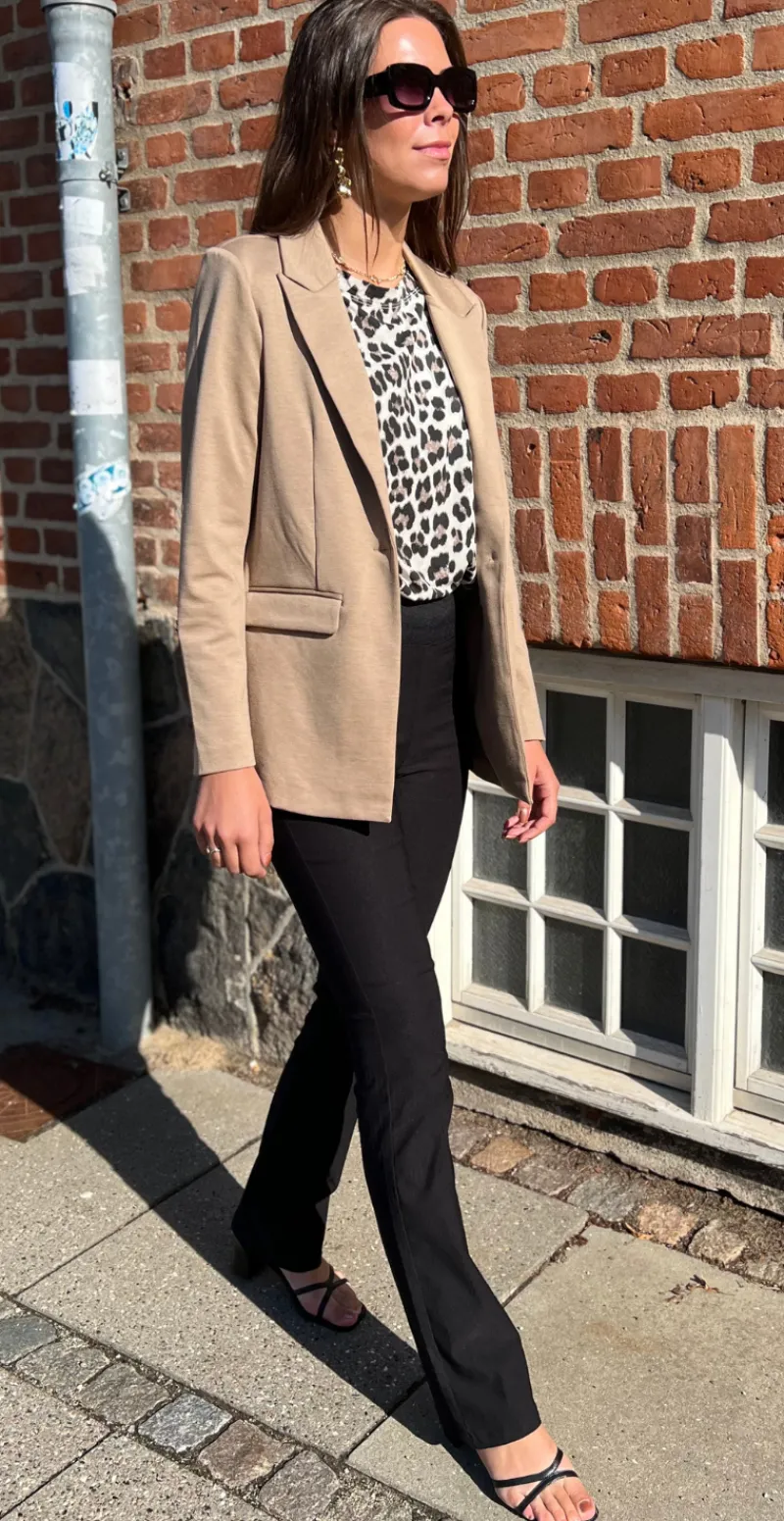 Rizetta blazer long sepia tint melange