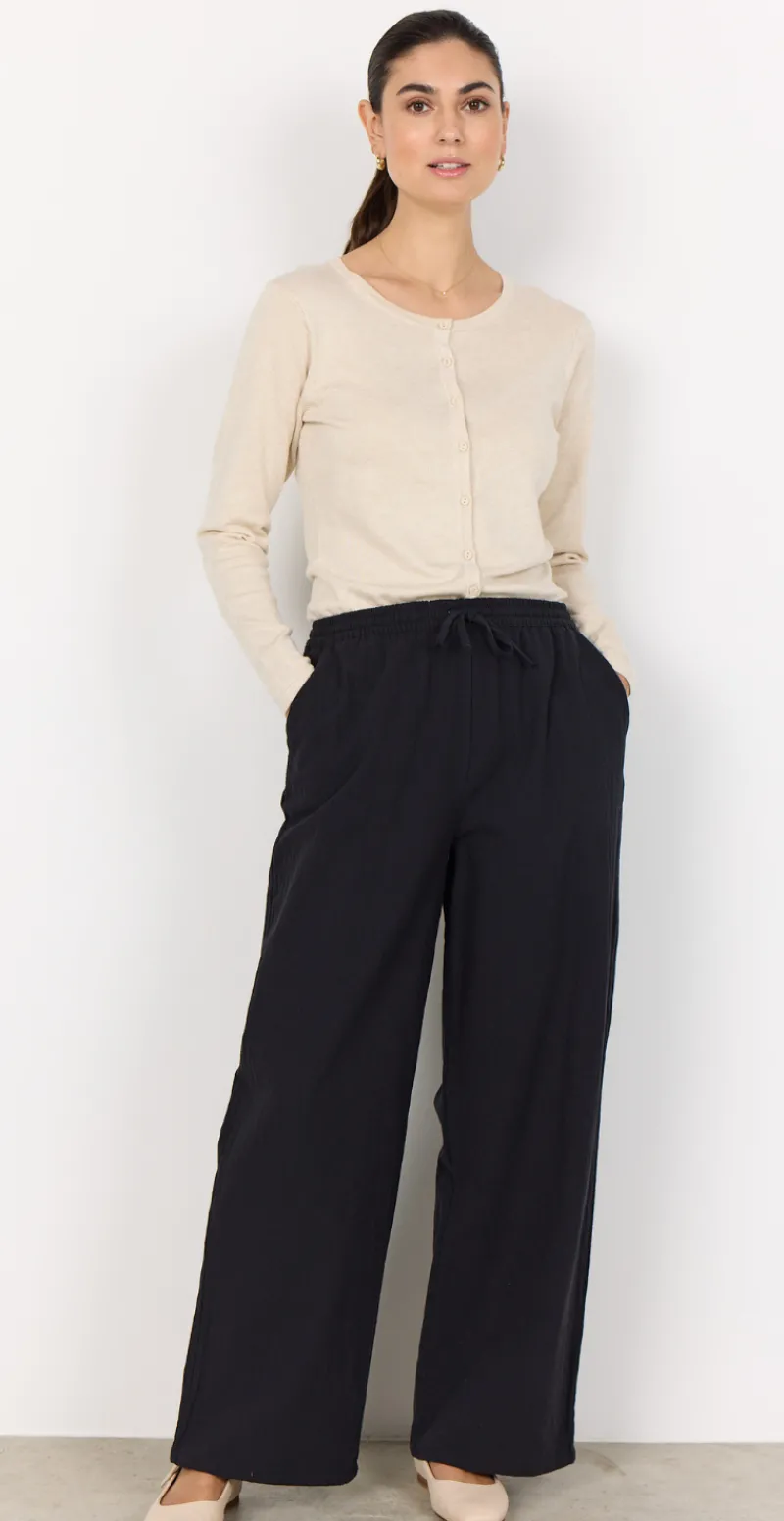 Sally buks med lige ben og lommer navy Likelondon