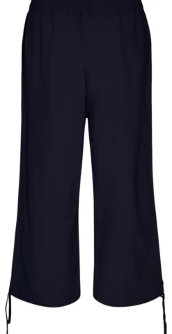 Sally capri bukser med bindebånd og snøre navy