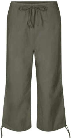 Sally capri bukser med bindebånd og snøre dark army