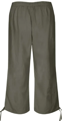 Sally capri bukser med bindebånd og snøre dark army