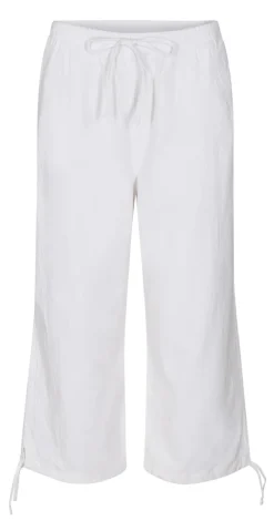 Sally capri bukser med bindebånd og snøre hvid