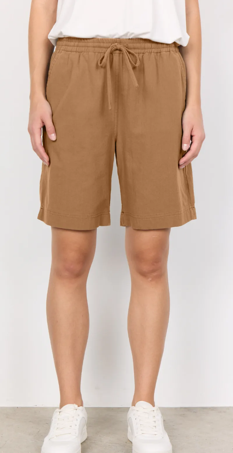 Sally shorts med elastik og lommer desert brown