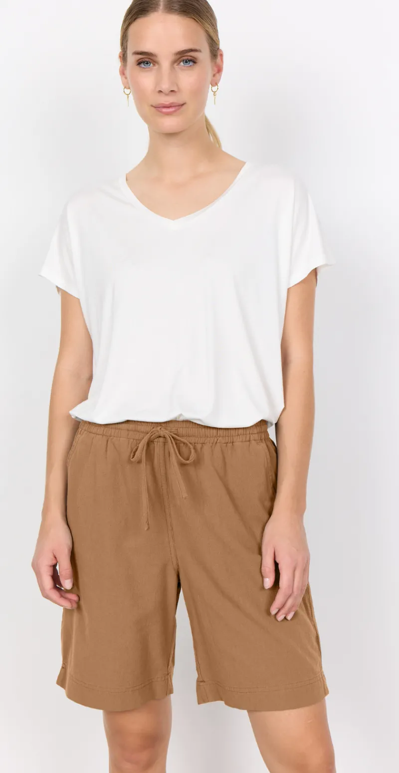 Sally shorts med elastik og lommer desert brown