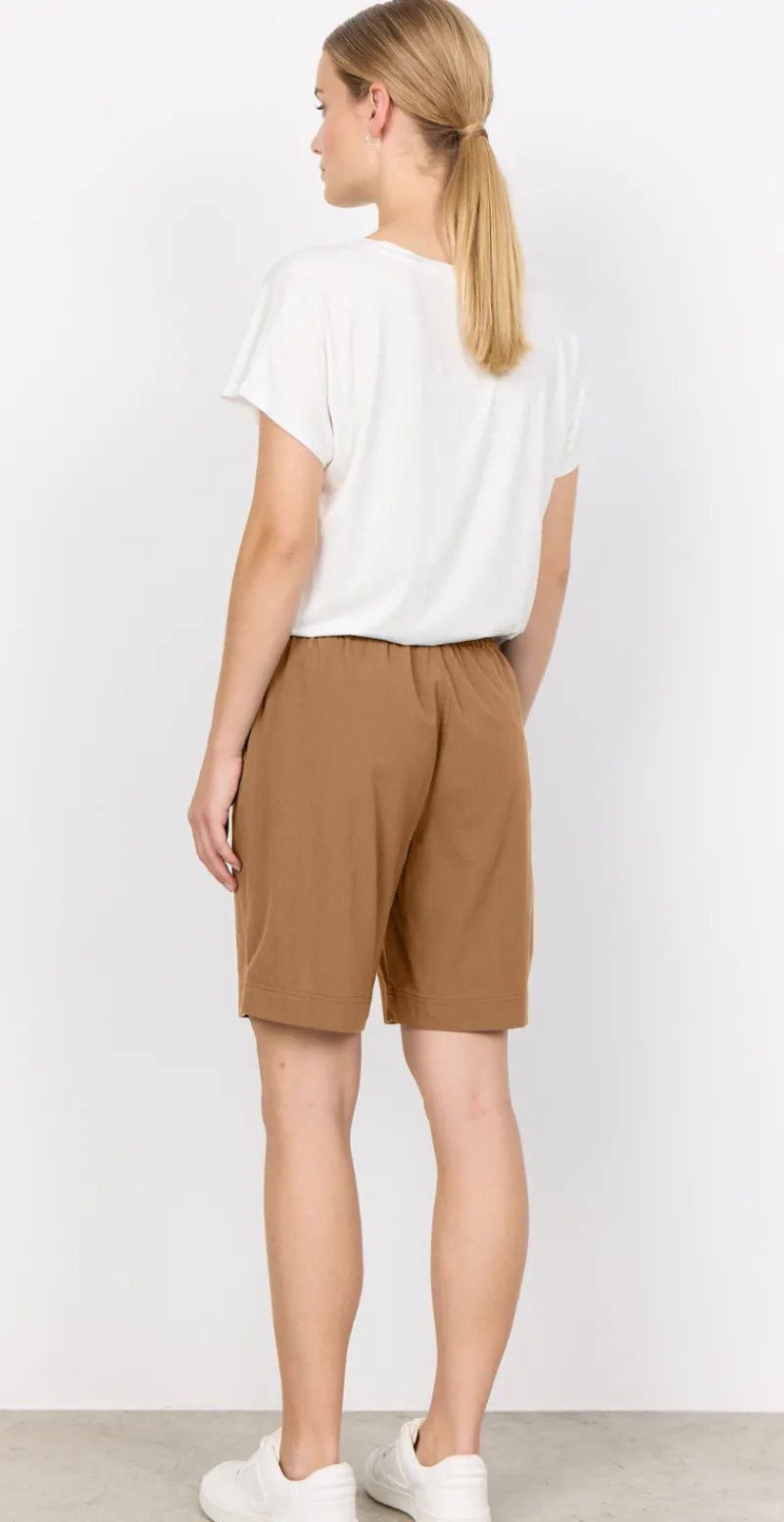 Sally shorts med elastik og lommer desert brown