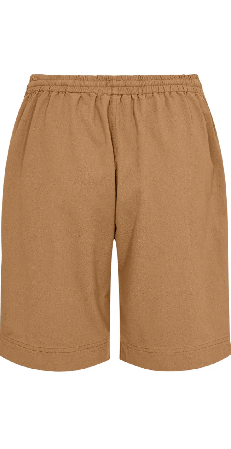 Sally shorts med elastik og lommer desert brown