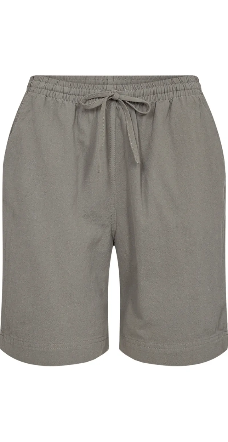 Sally shorts med elastik og lommer khaki