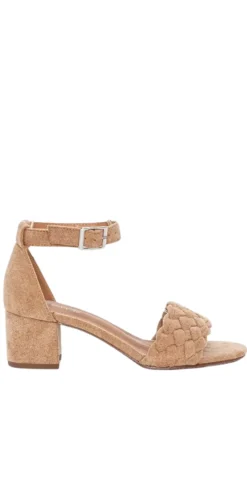 Sandal med blokhæl camel