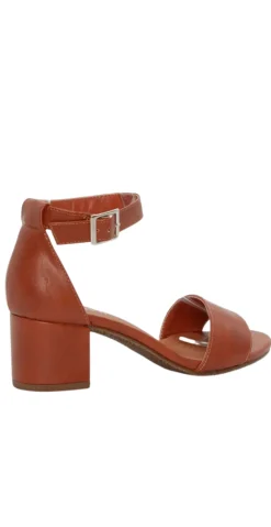 Sandal med blokhæl camel