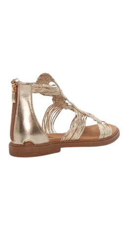 Sandal med lynlås guld