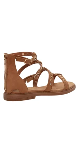 Sandal med nittedekoration camel