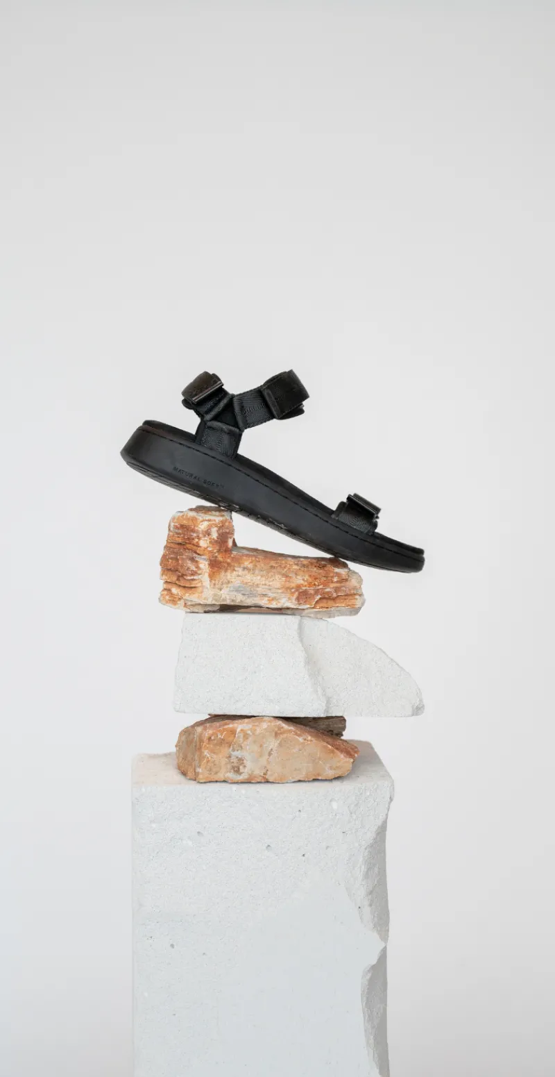 Sandal med velcro multi black/black