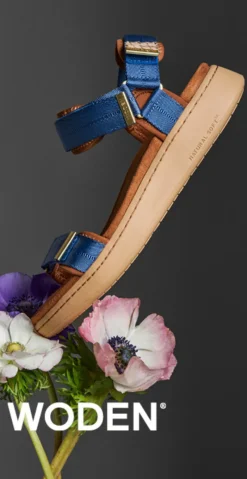 Sandal med velcro old denim
