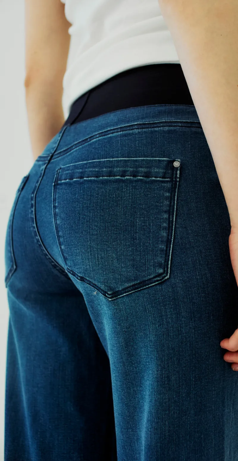Shantal bukser med power stretch medium blue