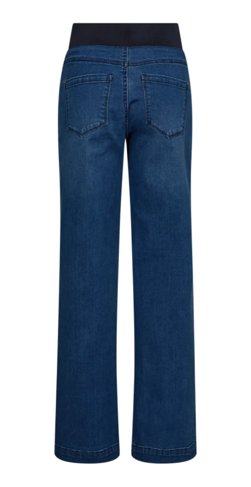 Shantal bukser med power stretch medium blue