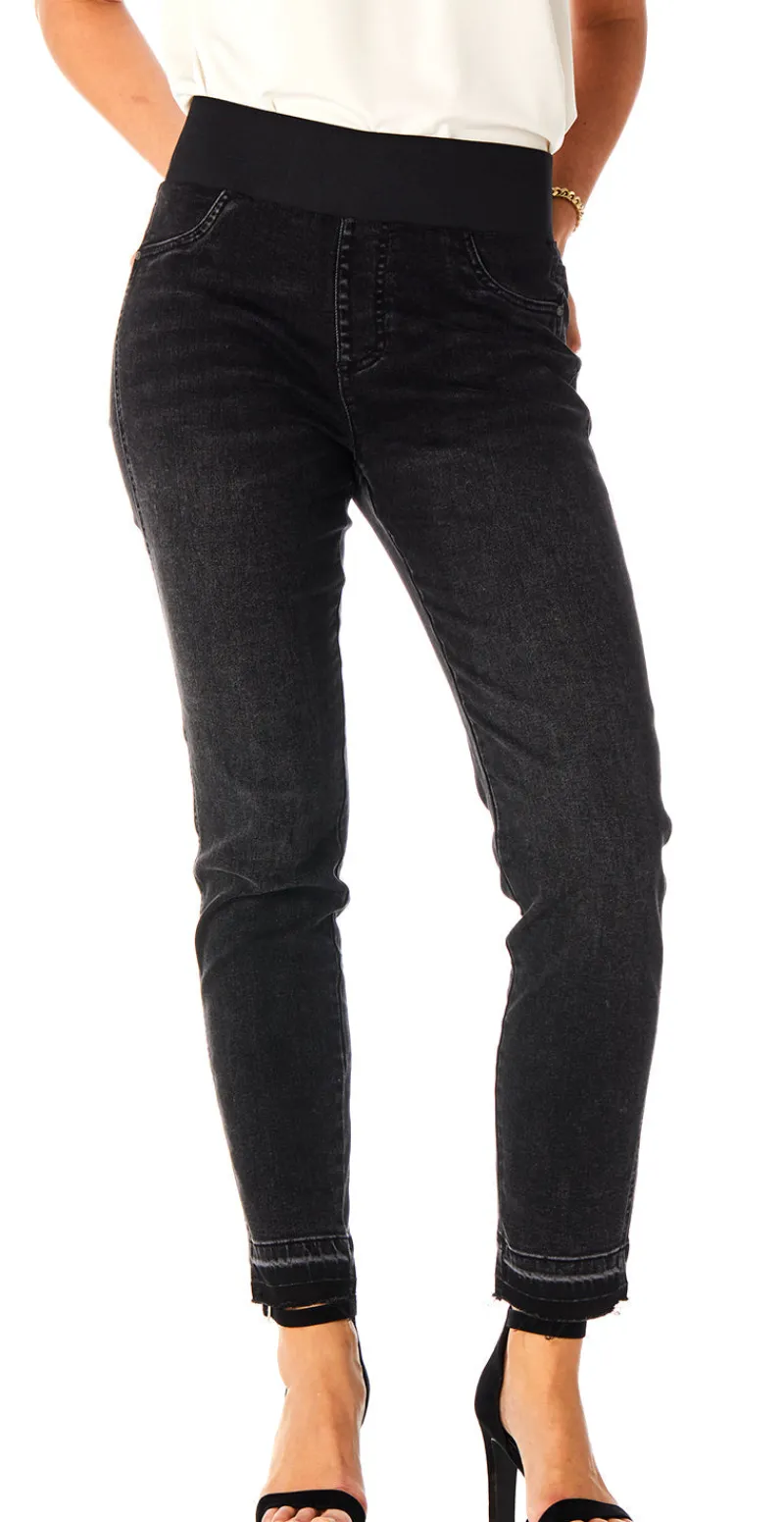 Shantal raw buks sort denim