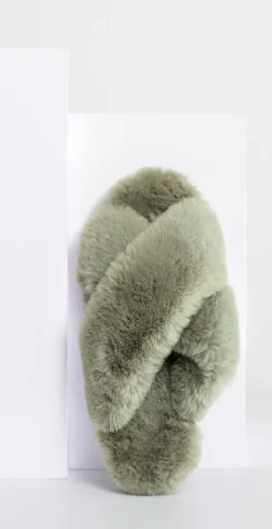 Slip in hjemmesko taupe