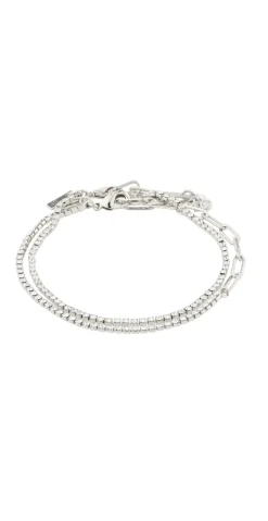 Sølvbelagt armbånd med Preciosa krystaller