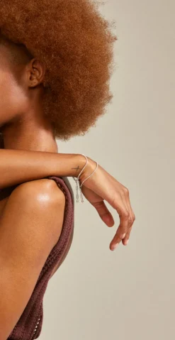Sølvbelagt armbånd med Preciosa krystaller