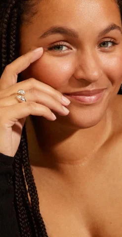 Sølvbelagt ring med shiny finish