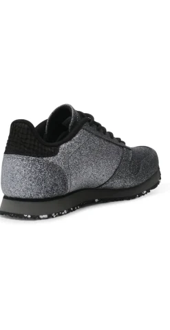 Sneakers med glimmer i sort