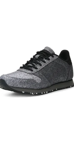 Sneakers med glimmer i sort