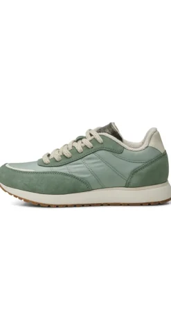 Sneakers med ruskind og lylon