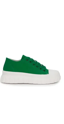 Sneakers med snørebånd grøn