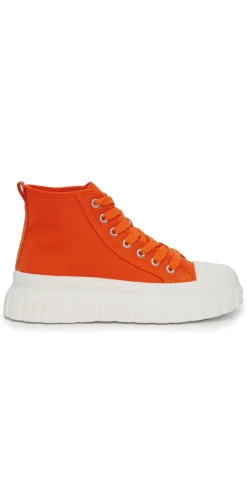Sneakers med snørebånd orange