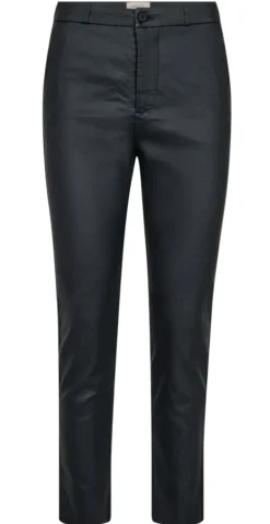 Solvej læderlook cooper ankelbuks navy