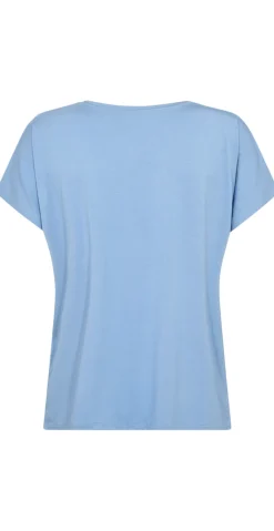 Sophia basisbluse med v-hals lysblå