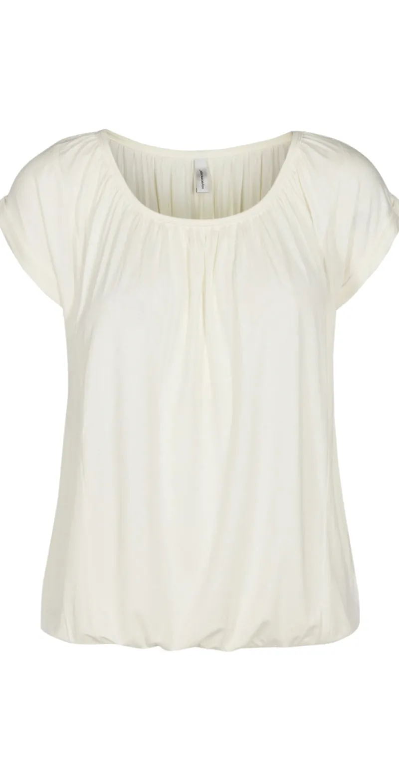 Sophia bluse med rund hals offwhite