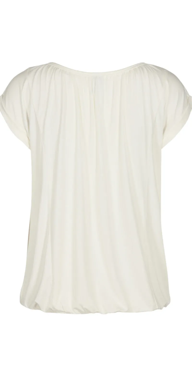 Sophia bluse med rund hals offwhite